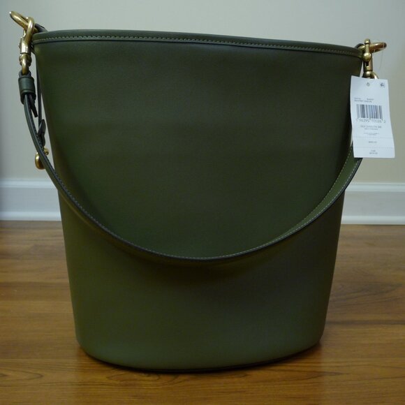 Coach Dakota Bucket Bag - Army Green NWT - Picture 2 of 15
